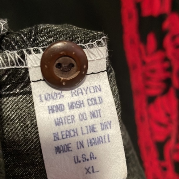 Hilo Hattie The Original Hawaiian Aloha Palm Leaf Cotton Shirt - Picture 7 of 7